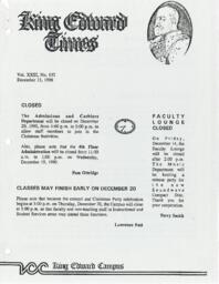 King Edward Times Volume 23, Number 132, December 13, 1990
