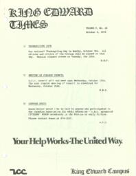 King Edward Times Volume 5, Number 26, October 6, 1978