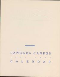 1991-1992 Vancouver Community College Langara Campus Calendar