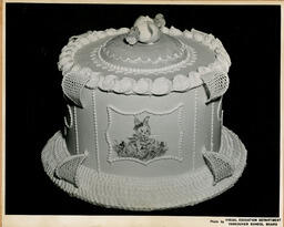 Decorated Easter cake, ca. 1951