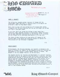 King Edward Times Volume 12, Number 21, August 21, 1986