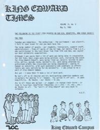 King Edward Times Volume 9, Number 5, May 5, 1983