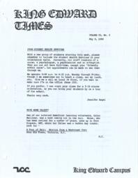 King Edward Times Volume 6, Number 5, May 9, 1980