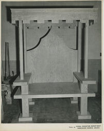Wooden throne, ca. 1958