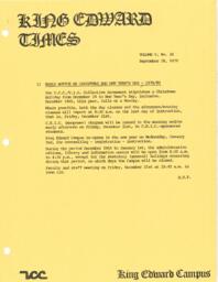 King Edward Times Volume 5, Number 26, September 28, 1979