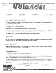 VVInsider Volume 7, Number 11, June 16, 1989