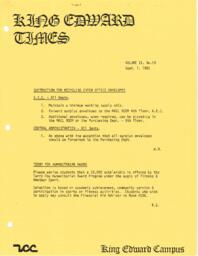 King Edward Times Volume 9, Number 19, September 1, 1983