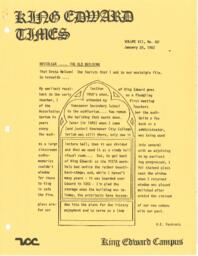 King Edward Times Volume 7, Number 40, January 28, 1982