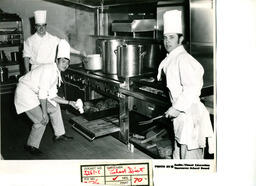 Student chefs in kitchen, ca. 1970