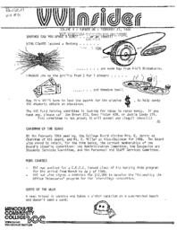 VVInsider Volume 4, Number 6, February 21, 1986