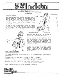 VVInsider Volume 5, Number 6, March 20, 1987