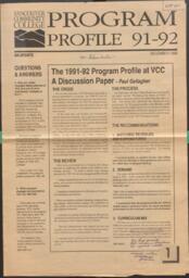 1991-1992 Vancouver Community College Program Profile
