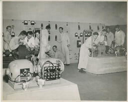 Students working on equipment, ca. 1950