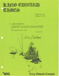 King Edward Times Volume 5, Number 36, December 15, 1978