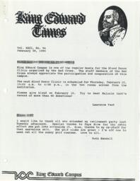 King Edward Times Volume 22, Number 94, February 8, 1990