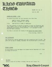 King Edward Times Volume 10, Number 14, July 12, 1984