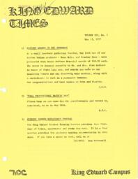 King Edward Times Volume 3, Number 7, May 13, 1977