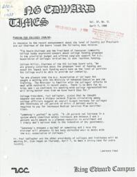 King Edward Times Volume 15, Number 01, April 7, 1988