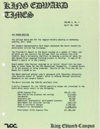 King Edward Times Volume 10, Number 04, April 26, 1984