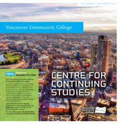 2011 Fall VCC Centre for Continuing Studies Calendar