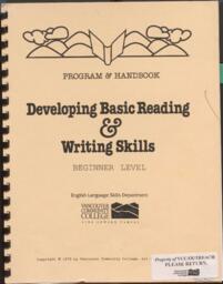 Developing basic reading and writing skills beginner level: An ESL/Basic Education handbook for teachers