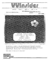 VVInsider Volume 5, Number 13, June 19, 1987