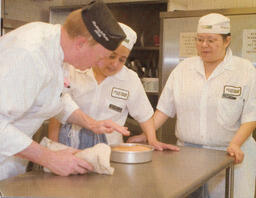 Baking instructor demonstrating