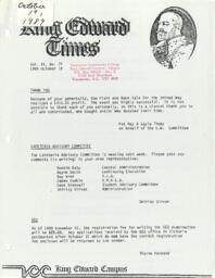 King Edward Times Volume 20, Number 79, October 19, 1989