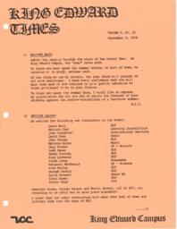 King Edward Times Volume 5, Number 22, September 8, 1978