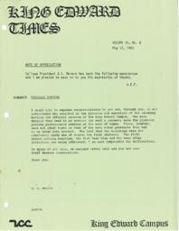 King Edward Times Volume 9, Number 6, May 12, 1983