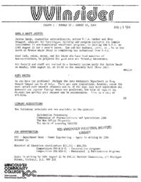 VVInsider Volume 2, Number 32, August 10, 1984