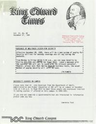 King Edward Times Volume 20, Number 86, December 7, 1989
