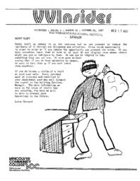 VVInsider Volume 5, Number 22, October 2, 1987
