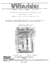 VVInsider Volume 5, Number 15, July 10, 1987