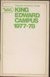 1977-1978 Vancouver Community College King Edward Campus Calendar
