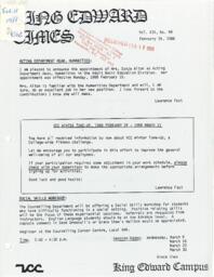 King Edward Times Volume 14, Number 44, February 18, 1988