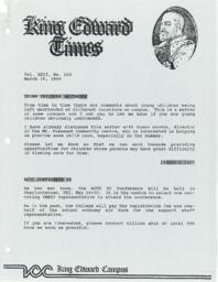 King Edward Times Volume 22, Number 100, March 15, 1990