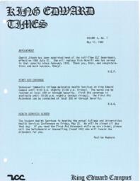 King Edward Times Volume 10, Number 07, May 17, 1984