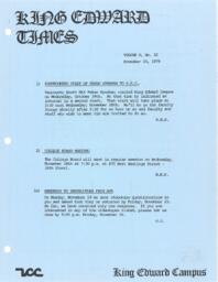 King Edward Times Volume 5, Number 32, November 23, 1979