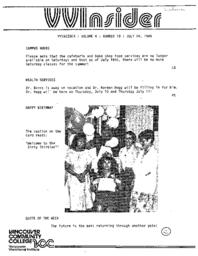 VVInsider Volume 4, Number 18, July 4, 1986