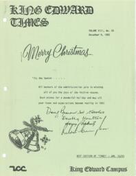 King Edward Times Volume 8, Number 28, December 9, 1982