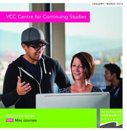 2013 Winter VCC Centre for Continuing Studies Calendar