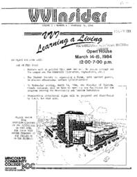 VVInsider Volume 2, Number 8, February 24, 1984