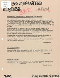 King Edward Times Volume 14, Number 29, October 22, 1987