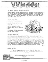 VVInsider Volume 4, Number 37, December 5, 1986
