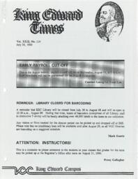 King Edward Times Volume 23, Number 114, July 26, 1990