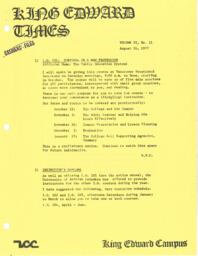 King Edward Times Volume 4, Number 21, August 26, 1977