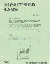 King Edward Times Volume 8, Number 10, June 3, 1982