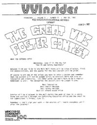 VVInsider Volume 5, Number 11, May 29, 1987