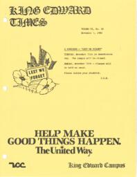 King Edward Times Volume 6, Number 30, November 7, 1980